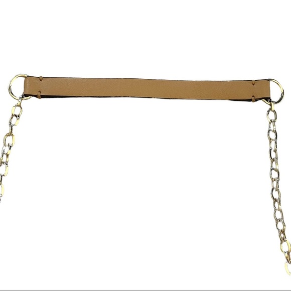 Trina Turk Tan Leather Chain Shoulder Bag/Clutch - Picture 12 of 13